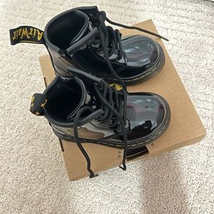 Toddler US size 5 black patent Dr. Martens new worn on floor like new